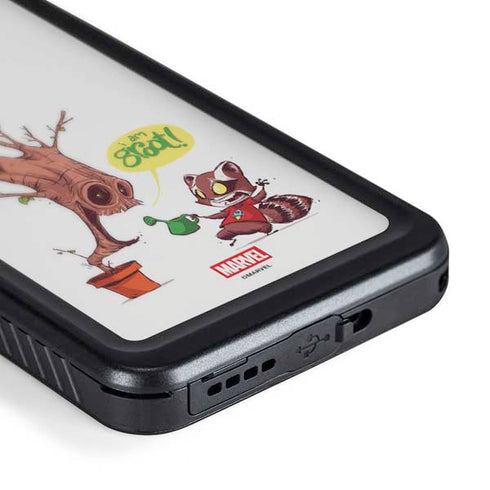 Marvel Rocket Raccoon and Groot Tall Tails Galaxy S24 Waterproof Case